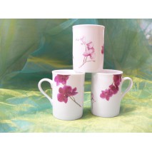 mug anglais "Orchidée Fuschia"