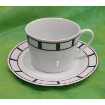 Ensemble tasse dejeuner et sous tasse Empire