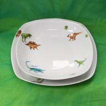 ensemble 2 assiettes enfant Dinaosaure