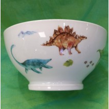 Ensemble 2 assiettes enfant Dinosaures - Porcelaine des Pins