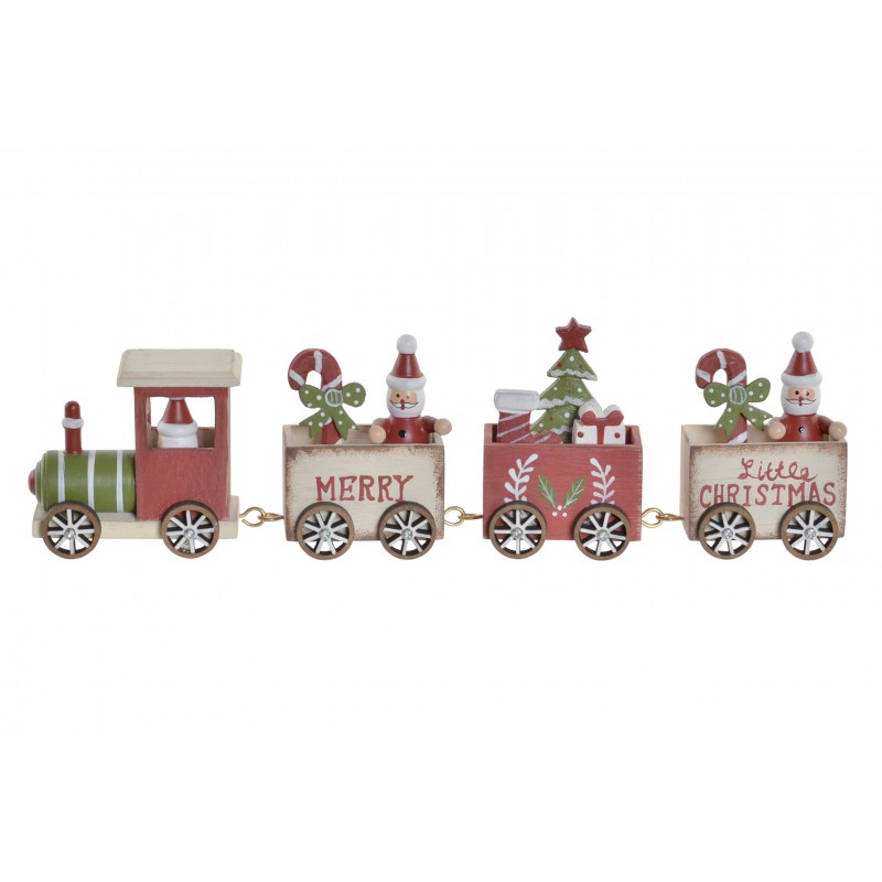 Décoration de table, Petit train en bois - Porcelaine des Pins