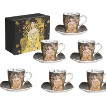 Coffret 6 tasses à café G.Klimt Portrait d'Adèle