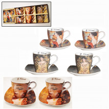 Coffret 6 tasses à café G.Klimt