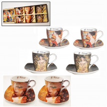 Coffret duo tasses avec anse collection Gustave klimt