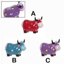 Tirelire vache (3 couleurs au choix)