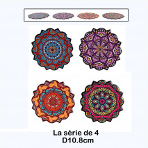 Dessous de verre colorés Mandala