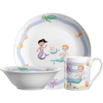 Couvert enfant décor mixte sirenes